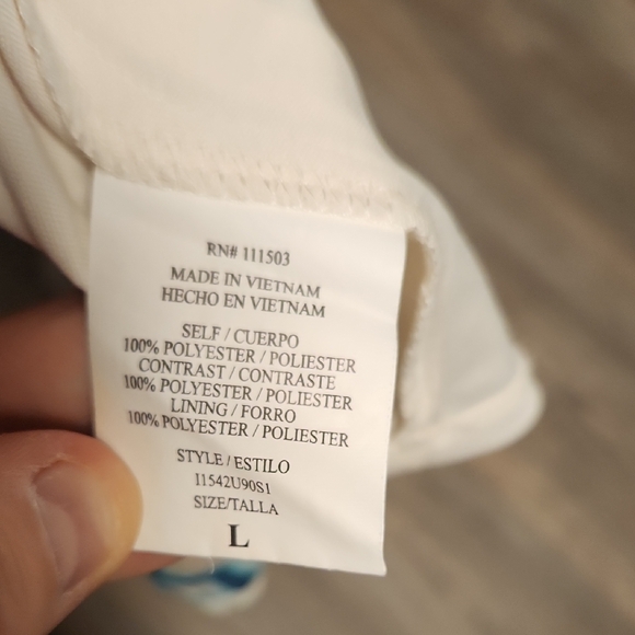 Lily Rose Cream and Blue Chevron Maxi Dress - Picture 11 of 15